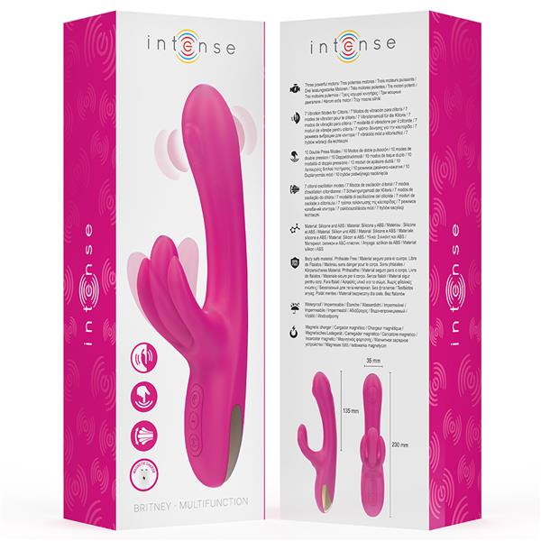 BRITNEY MULTIFUNKCIJSKI RABBIT VIBRATOR 23 CM ROZA