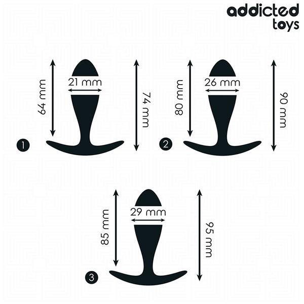 SET OF 3 ANAL PLUG SILICONE MODEL 2