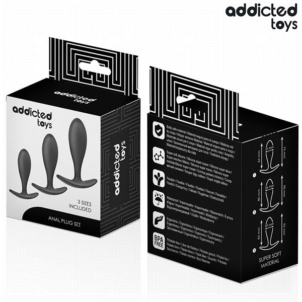 SET OF 3 ANAL PLUG SILICONE MODEL 2