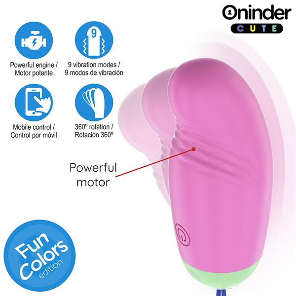 LOVE PLEASURE VIBRO-ROTATING EGG 360 SILICONE - FREE WORLDWIDE APP