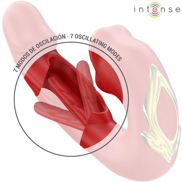 NATHY DVOJNI VIBRATOR S MULTIFUNKCIONALNIM STIMULIRAJUĆIM USTIMA CRVENI