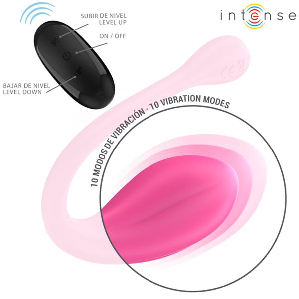 JANICE U VIBRATOR DOUBLE STIMULATION 10 VIBRATIONS PINK REMOTE CONTROL