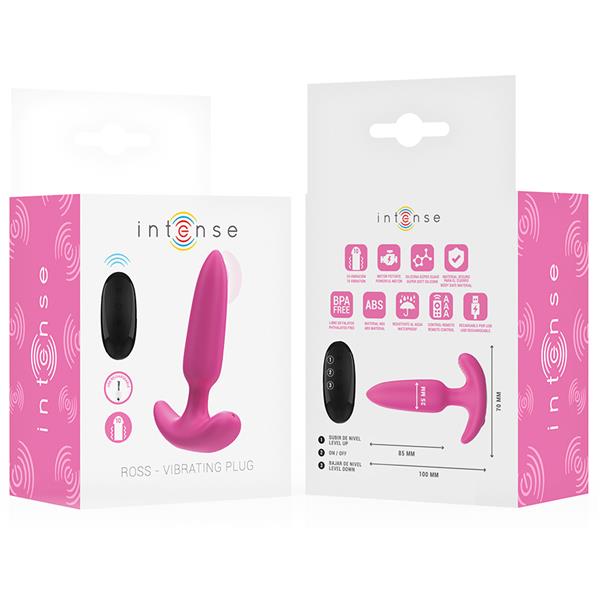 ROSS ANAL PLUG 10 VIBRATIONS PINK REMOTE CONTROL