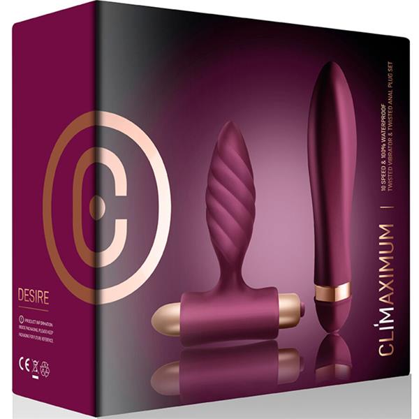 DESIRE KIT TWISTED VIBRATOR + ANAL PLUG