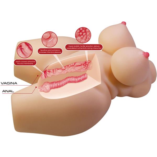 GRACE REALISTIC FEMALE TORSO VAGINA AND ANAL 7.5 KG