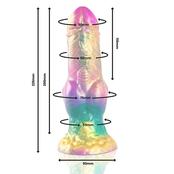 IRIS DILDO WITH RAINBOW TESTICLES OF PLEASURE