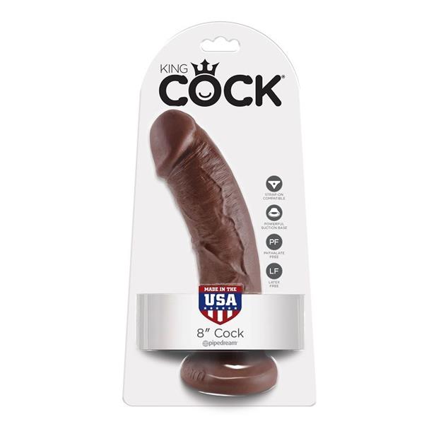 8 DILDO BROWN 20.3 CM