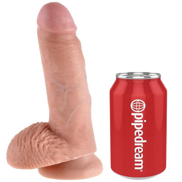 7 DILDO FLESH WITH BALLS 17.8 CM