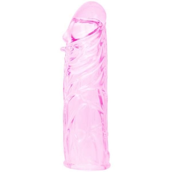 PINK STIMULATING SILICONE PENIS COVER 13 CM