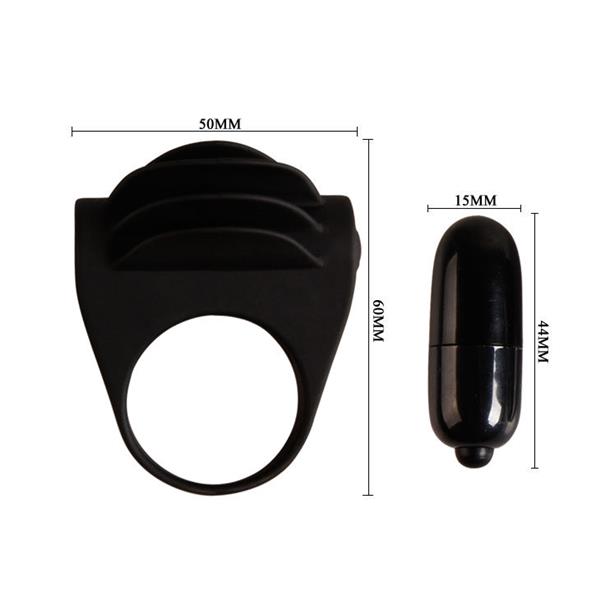 CHESTER BLACK VIBRATOR RING