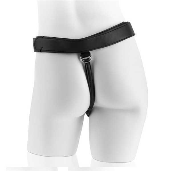HARNESS WITH BLACK REALISTIC PENIS 22.9 CM