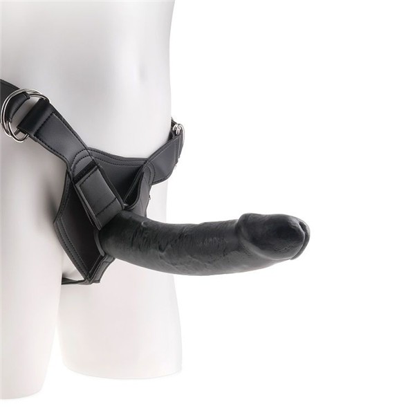 HARNESS WITH BLACK REALISTIC PENIS 22.9 CM