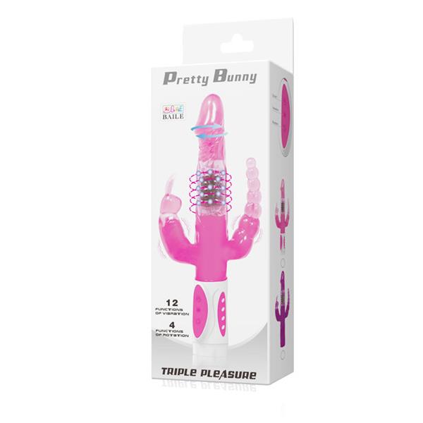 PRETTY BUNNY TRIPLE VIBRATOR ROTATOR