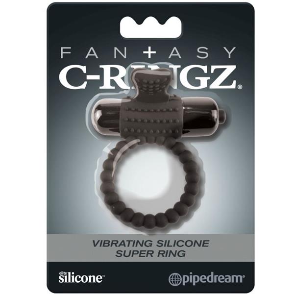 BLACK SILICONE VIBRATING RING