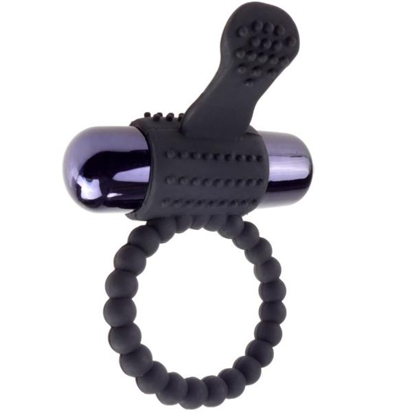 BLACK SILICONE VIBRATING RING