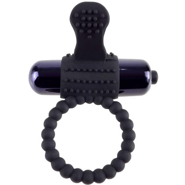 BLACK SILICONE VIBRATING RING
