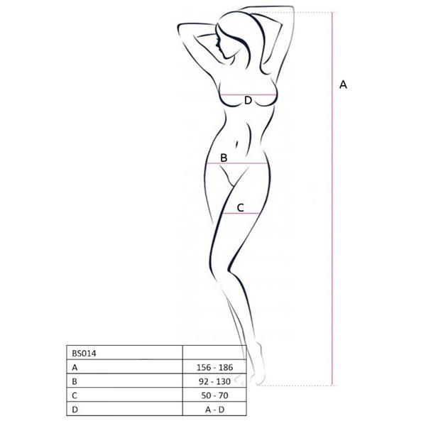 WOMAN BS014 WHITE BODYSTOCKING ONE SIZE