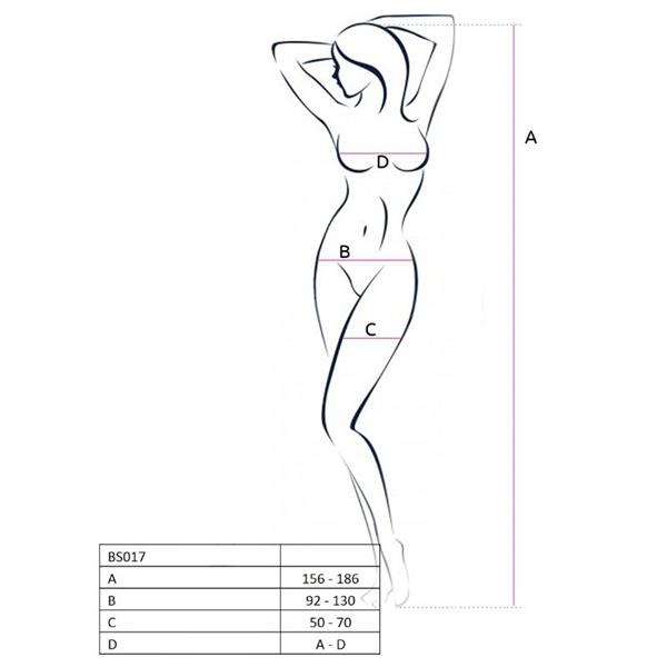 WOMAN BS017 WHITE BODYSTOCKING ONE SIZE