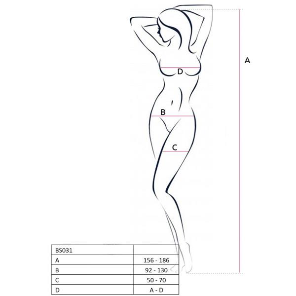 ŽENA BS031 BODYSTOCKING CRNA JEDNA VELIČINA