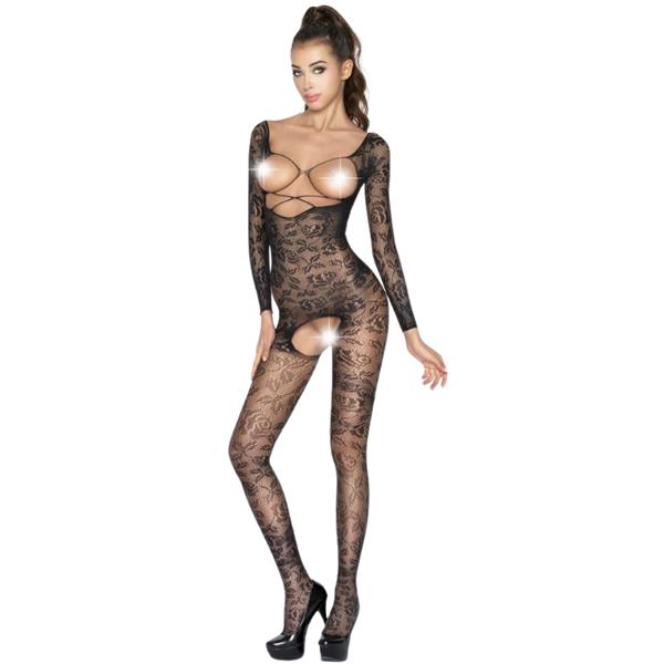 ŽENA BS031 BODYSTOCKING CRNA JEDNA VELIČINA