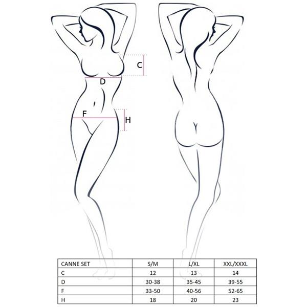 WOMAN CANNE SET BLACK SIZE L/XL