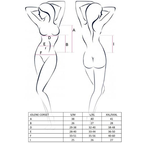 WOMAN JOLENE BLACK CORSET SIZE S/M