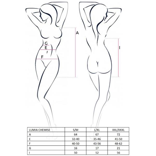 WOMAN LUMIA CHEMISE BLACK SIZE L/XL