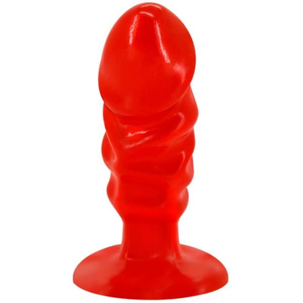 UNISEX ANAL PLUG WITH RED SUCTION CUP