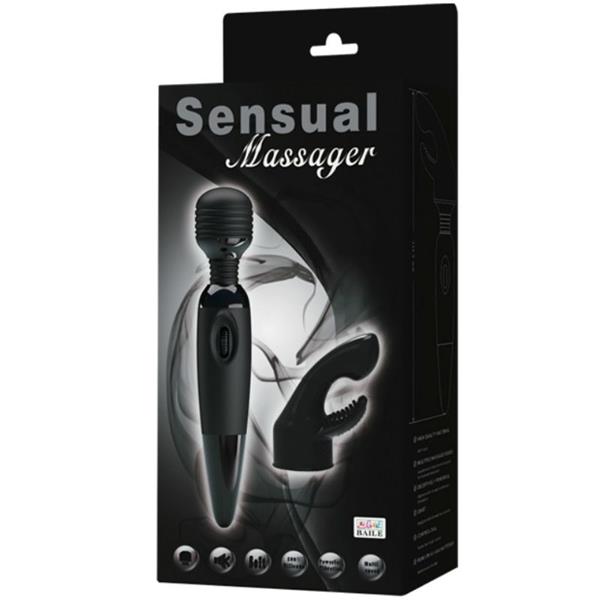 SENSUAL MASSAGER WITH INTERCHANGEABLE HEAD
