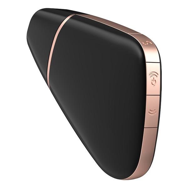 LOVE TRIANGLE AIR PULSE STIMULATOR & VIBRATOR BLACK