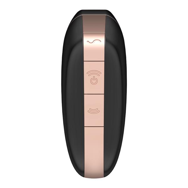 LOVE TRIANGLE AIR PULSE STIMULATOR & VIBRATOR BLACK