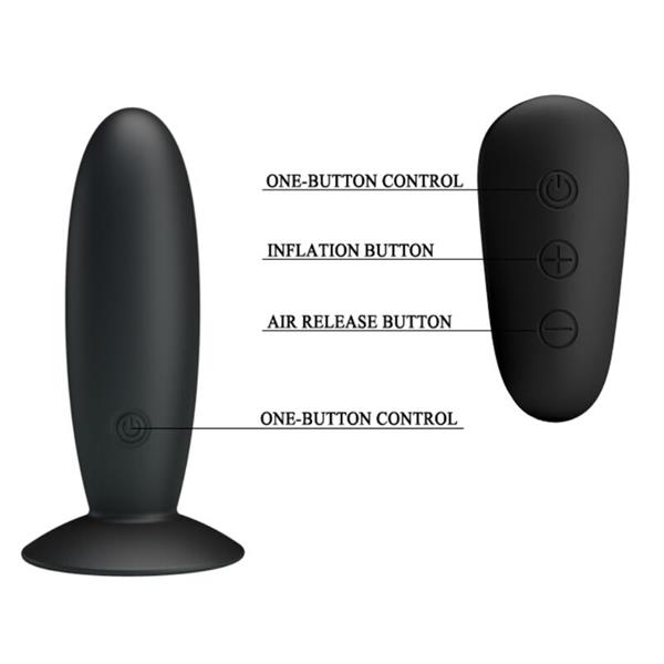 ANAL PLUG WITH VIBRATION BLACK REMOTE CONTROL