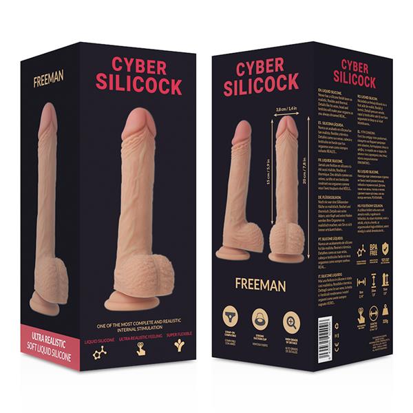 FREEMAN ULTRA REALISTIC SOFT LIQUID SILICONE 20 CM -O- 3.8 CM