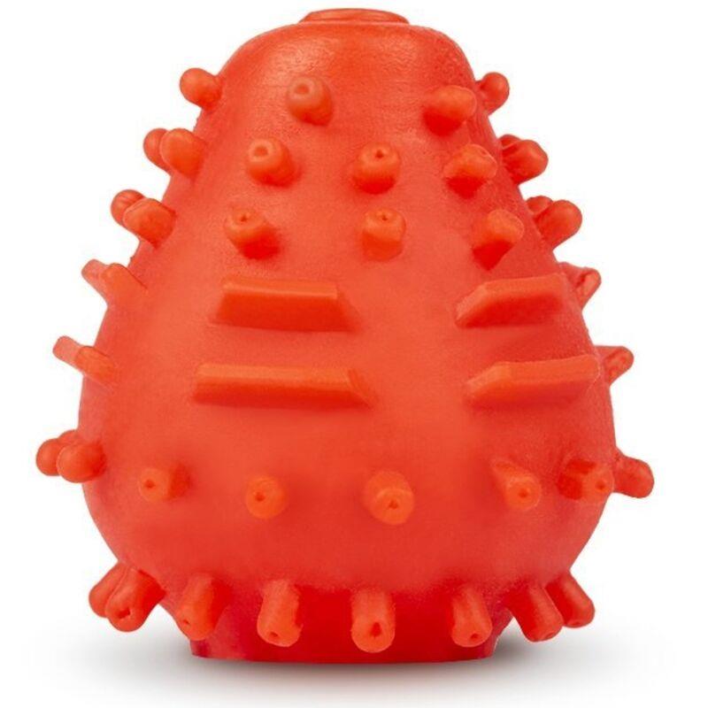 REUSABLE TEXTURED MASTURBATOR EGG RED