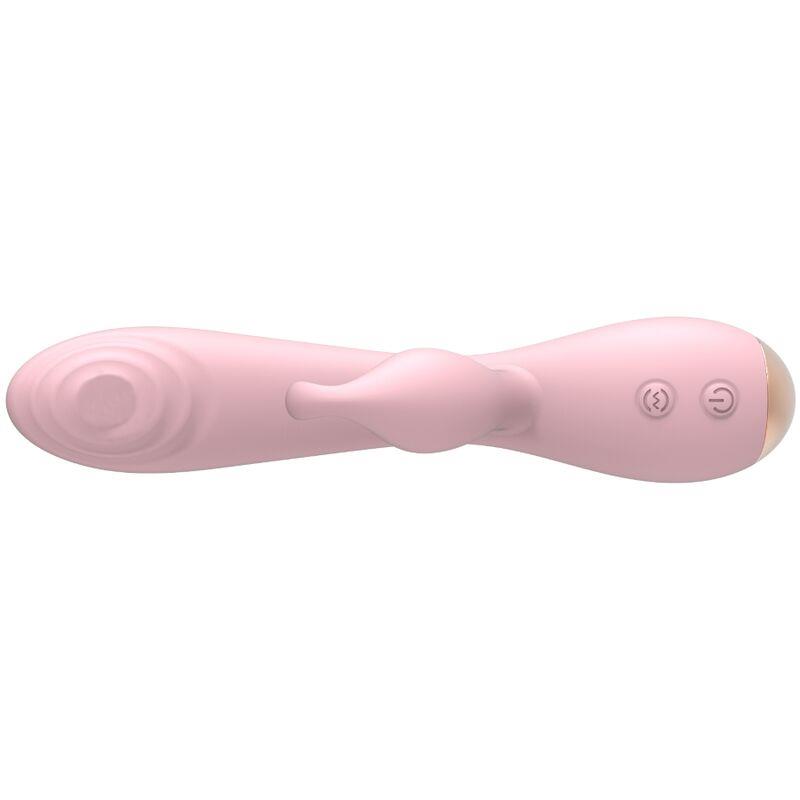 MAGIC STICK VIBRATOR WITH RABBIT - LIGHT PINK