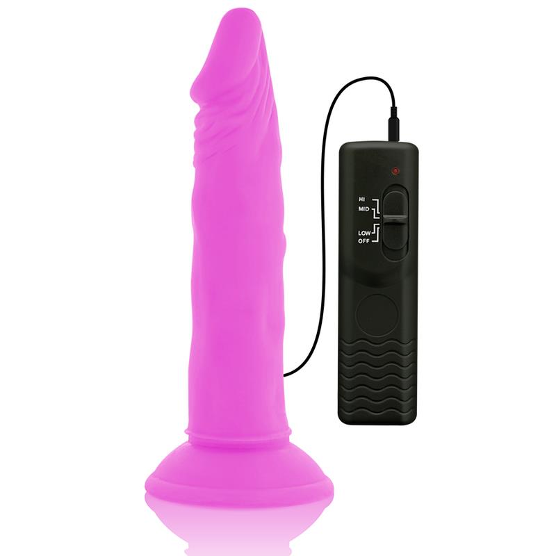 FLEKSIBILNI VIBRIRAJUĆI DILDO LJUBIČASTI 23 CM -O- 4.3 CM