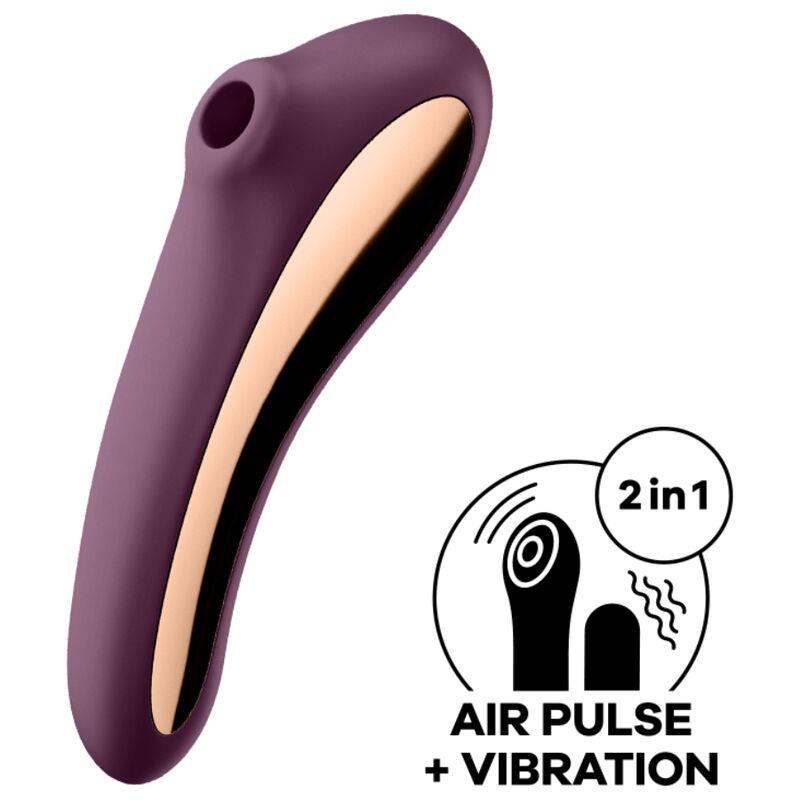 DUAL KISS AIR PULSE VIBRATOR VINSKO RDEČA