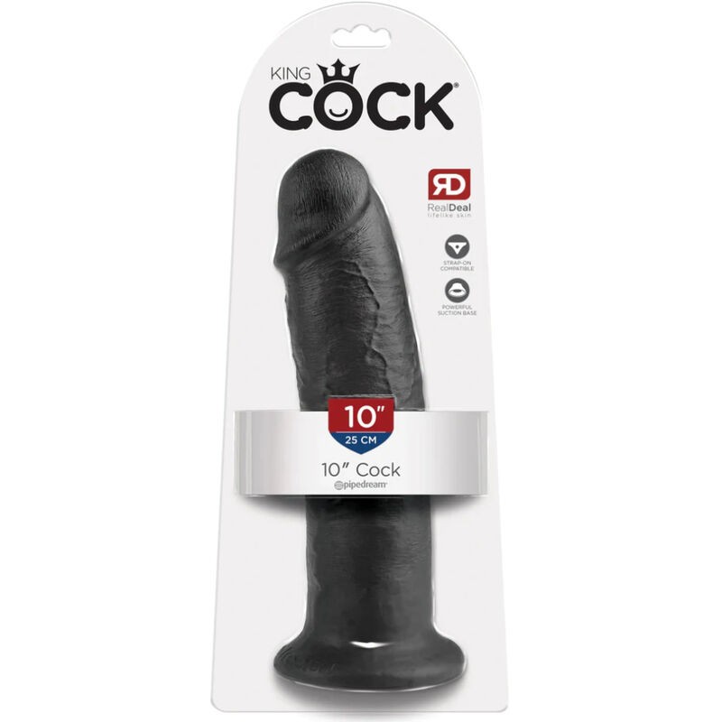 10 DILDO BLACK 25 CM