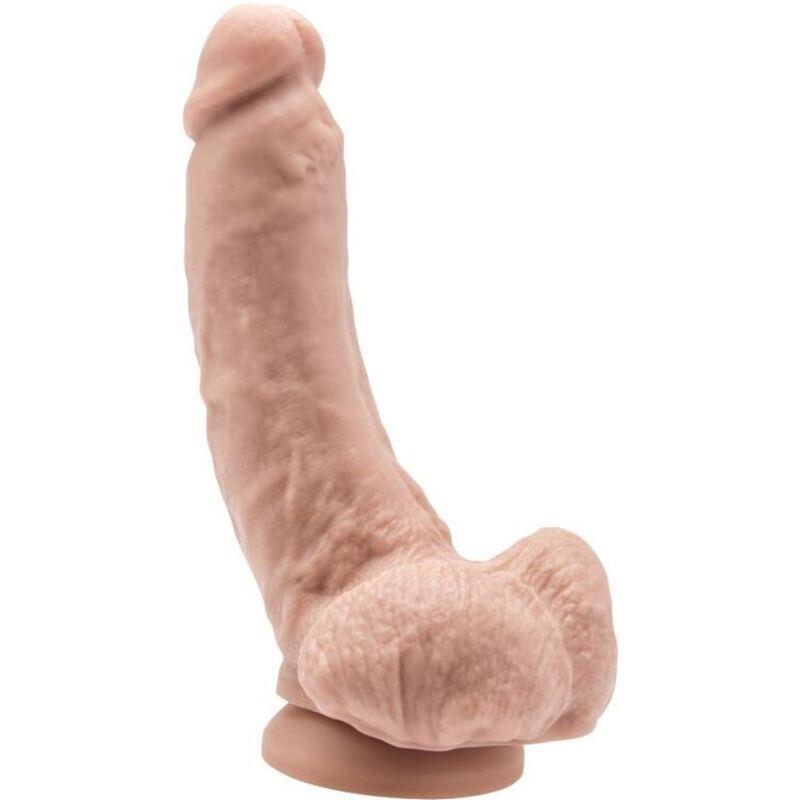 DILDO 20,5 CM S JAJCIMA KOŽA