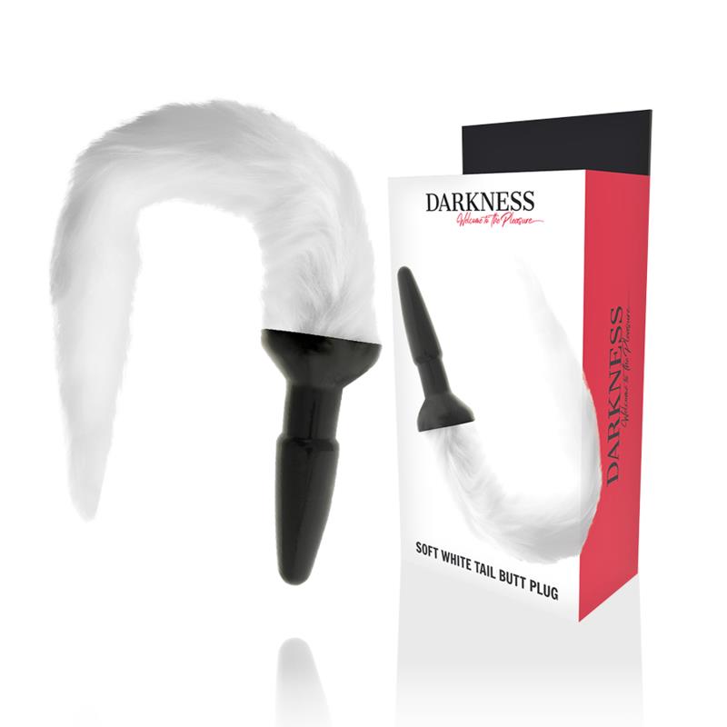 SILIKONSKI ANALNI ČEP S BIJELIM REPOM