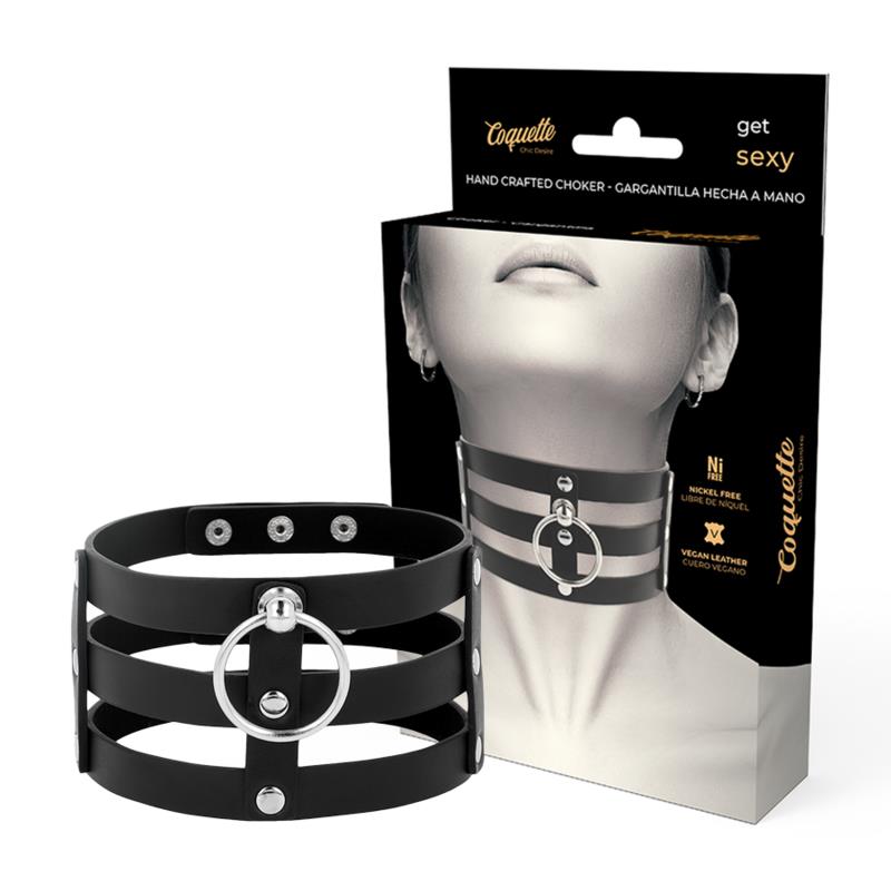 FETISH STYLE VEGAN LEATHER CHOKER