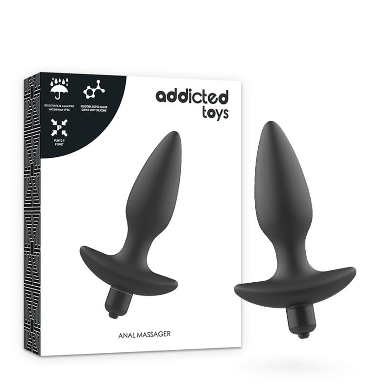 MASSAGER PLUG ANAL WITH VIBRATION BLACK
