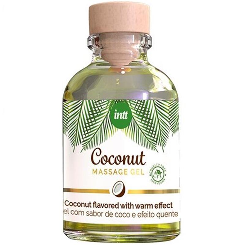 VEGAN MASSAGE GEL WITH COCONUT FLAVOR AND HEATING EFFECT