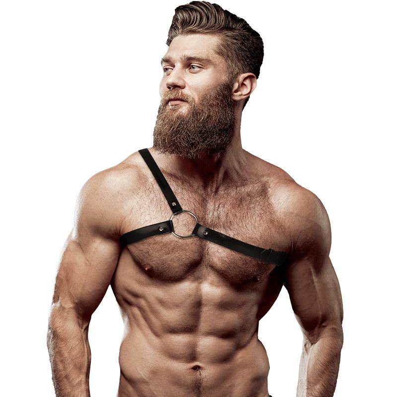ATTITUDE MENS CROSSED SHOULDER ECO LEATHER HARNESS