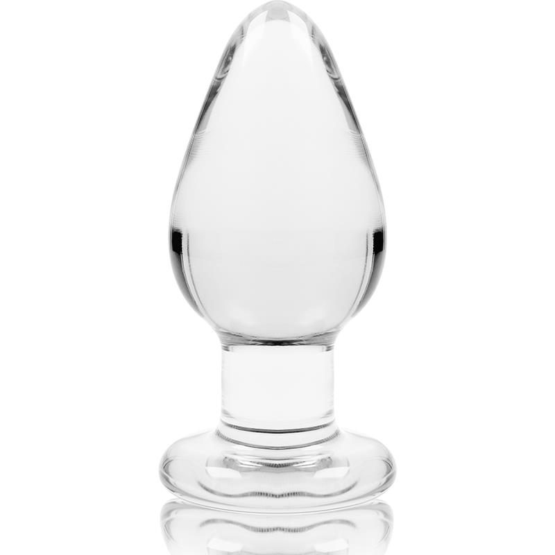 MODEL 3 ANAL PLUG BOROSILICATE GLASS TRANSPARENT 11 CM -O- 5 CM