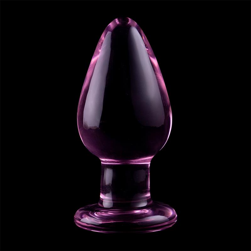 MODEL 3 ANAL PLUG BOROSILICATE GLASS TRANSPARENT 11 CM -O- 5 CM
