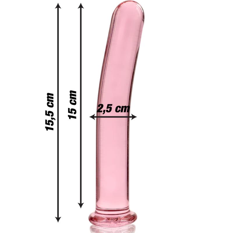 MODEL 9 DILDO BOROSILIKATNO STEKLO JASNO 15.5 CM -O- 2.5 CM