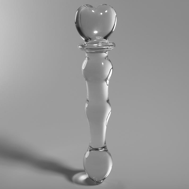 MODEL 21 DILDO BOROSILICATE GLASS CLEAR 20.5 CM -O- 3.5 CM