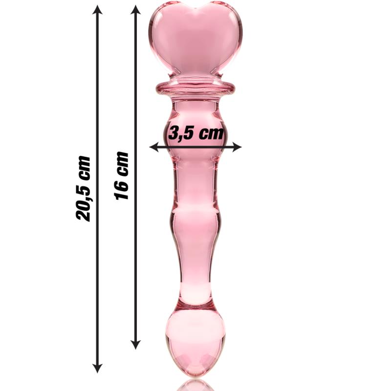 MODEL 21 DILDO BOROSILICATE GLASS CLEAR 20.5 CM -O- 3.5 CM