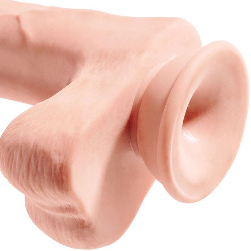 REALISTIČNI PENIS S KROGLICAMI 3D 24.8 CM SVETEL